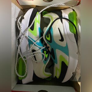 Nike Air Max Sneakers in White, Blue, and Green